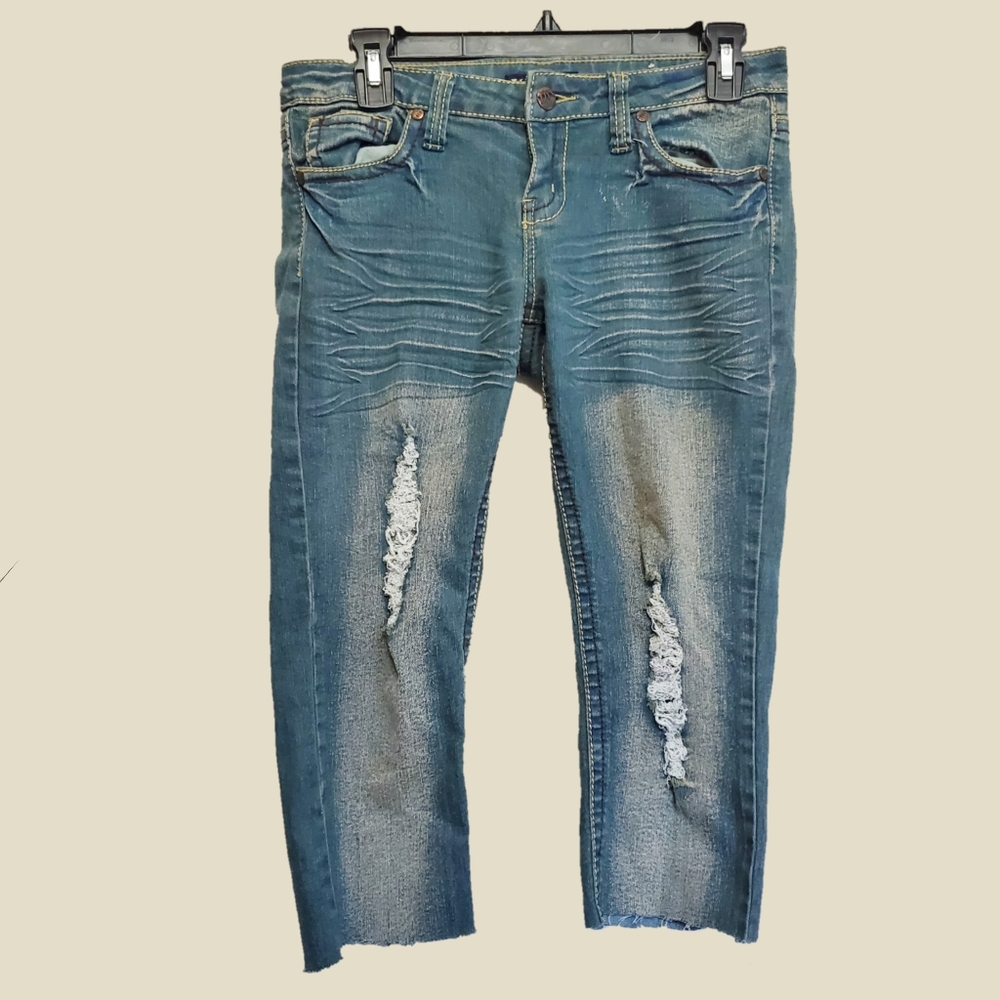 V.I.P Ripped Blue Jeans, Size 5/6